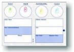 blood type test card